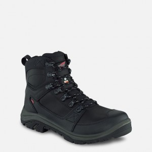 Red Wing 6-inch Side-Zip, Waterproof, CSA Safety Toe Boot Black-Beluga | PZCV-48650