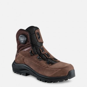 Red Wing 6-inch Waterproof BOA® Safety Toe Boot Black-Tan Fleck | OLRI-45279