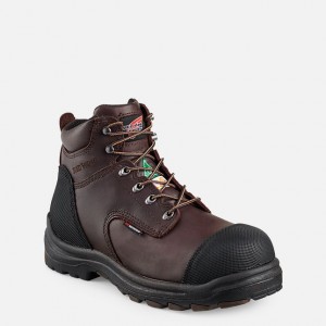 Red Wing 6-inch Waterproof CSA Safety Toe Boot Black-Brown | PNRU-60715