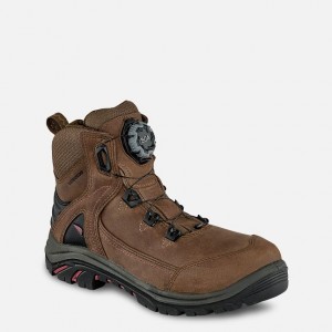 Red Wing 6-inch Waterproof Safety Toe Boot Black-Burgundy | ISGR-63017