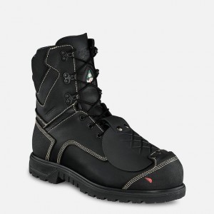 Red Wing 8-inch Waterproof, Metguard, CSA Safety Toe Boot Black-Gray | RZDO-57206