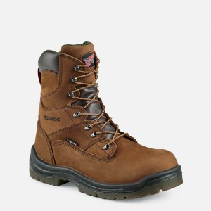 Red Wing 8-inch Waterproof Safety Toe Boot Brune | PUCY-09875