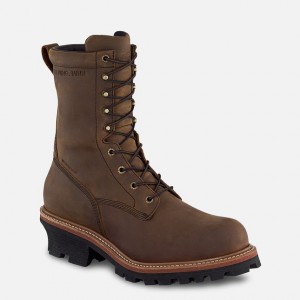 Red Wing 9-inch Insulated, Waterproof Safety Toe Logger Boot Svarte | UGMB-89136