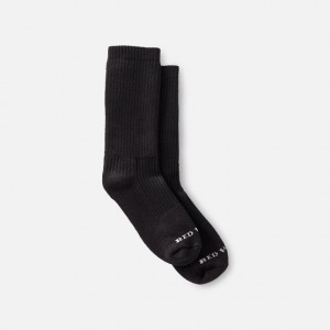 Red Wing Cushion Crew Socks in Black Cotton Blend | TBIZ-62413