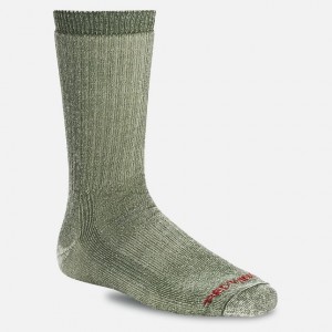 Red Wing Merino Wool Blend Crew Sock in Olive | YWER-82715