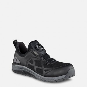 Red Wing Safety Toe Athletic Work Shoe Black-Charcoal | HKWR-48369