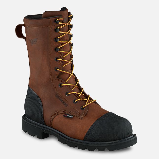 Red Wing 10-inch Waterproof Safety Toe Metguard Boot | GIQR-83564