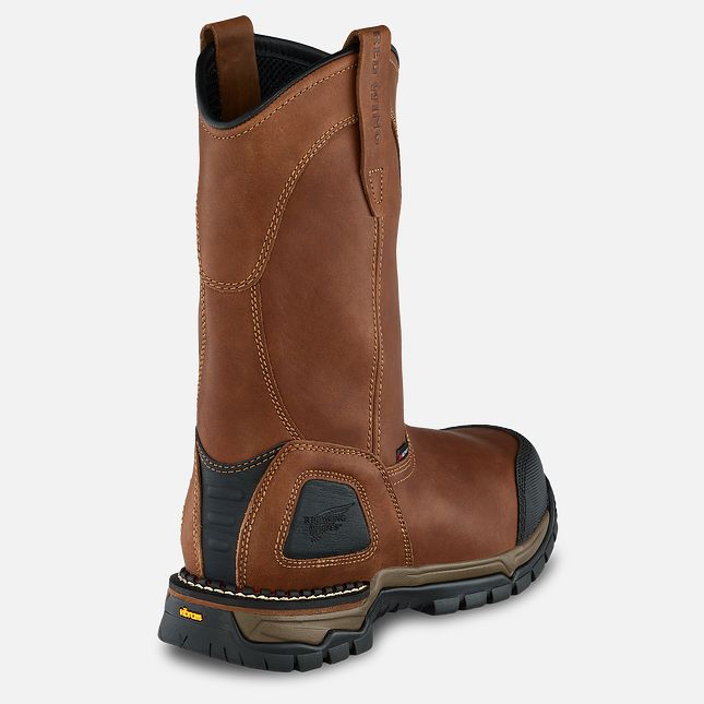 Red Wing 11-inch Waterproof Safety Toe Pull-On Boot Rød | XNAH-23056