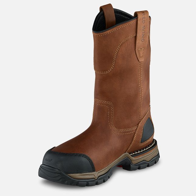 Red Wing 11-inch Waterproof Safety Toe Pull-On Boot Rød | XNAH-23056