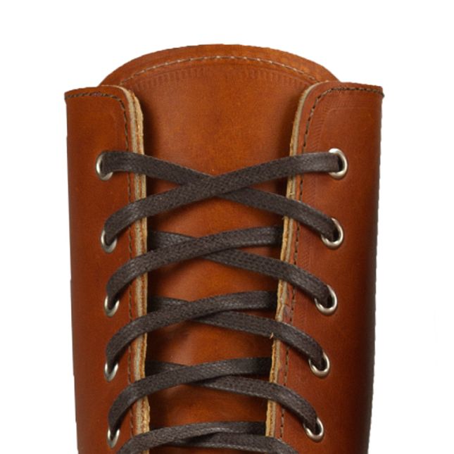 Red Wing 48-inch Flat Waxed Lace in Brown Waxed Cotton | ZNXK-79650