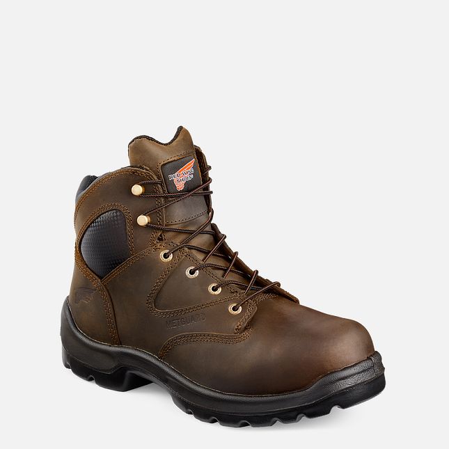 Red Wing 6-inch Safety Toe Metguard Boot Svarte | FSBU-03921