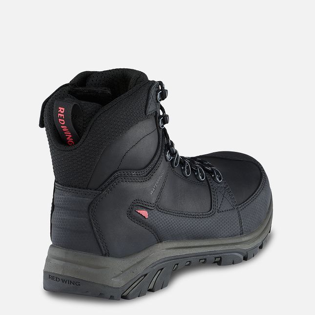 Red Wing 6-inch Side-Zip Waterproof Safety Toe Boot Black-Gray | PHLU-43280