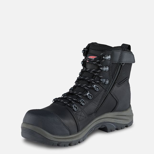 Red Wing 6-inch Side-Zip Waterproof Safety Toe Boot Black-Gray | PHLU-43280