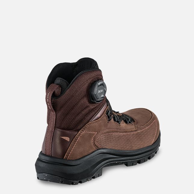 Red Wing 6-inch Waterproof BOA® Safety Toe Boot Black-Tan Fleck | OLRI-45279