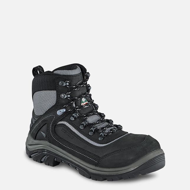 Red Wing 6-inch Waterproof CSA Safety Toe Hiker Boot Black-Gray | VRHP-21638