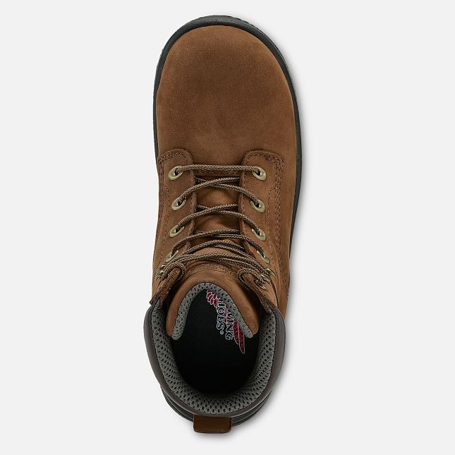 Red Wing 6-inch Waterproof Safety Toe Boot Brune | MXOZ-65972