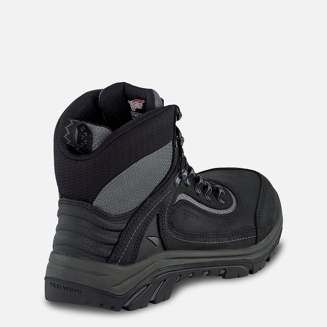 Red Wing 6-inch Waterproof Safety Toe Boot Black-Gray | EBKM-13470