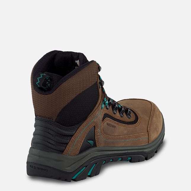 Red Wing 6-inch Waterproof Safety Toe Boot Black-Turquoise | PTML-68329