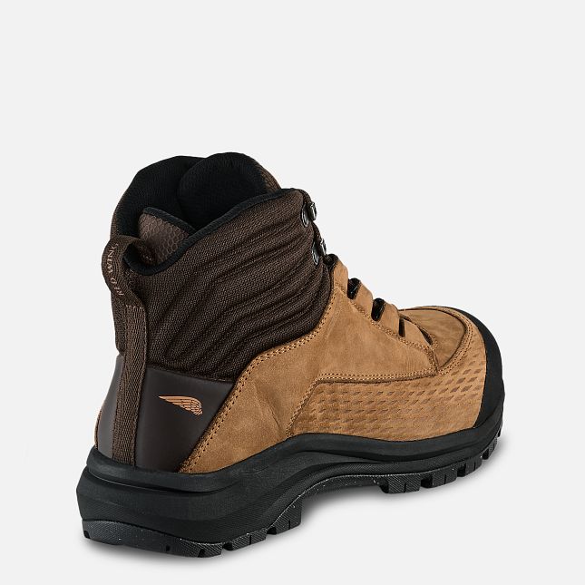 Red Wing 6-inch Waterproof Safety Toe Boot Black-Tan Fleck | ZWOE-68305