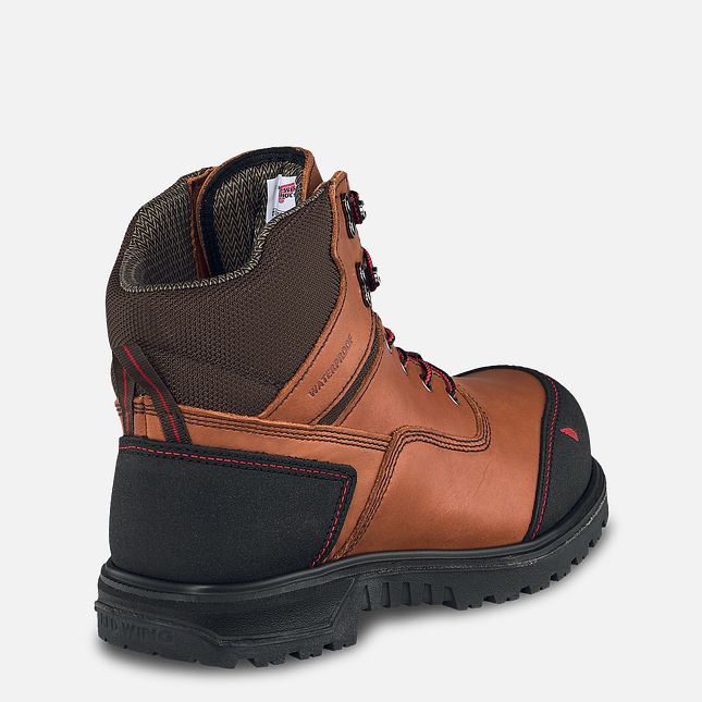 Red Wing 6-inch Waterproof Safety Toe Boot Black-Gray | TLFV-09782