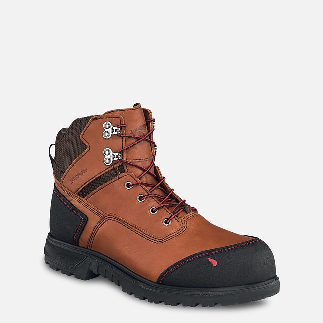 Red Wing 6-inch Waterproof Safety Toe Boot Black-Gray | TLFV-09782