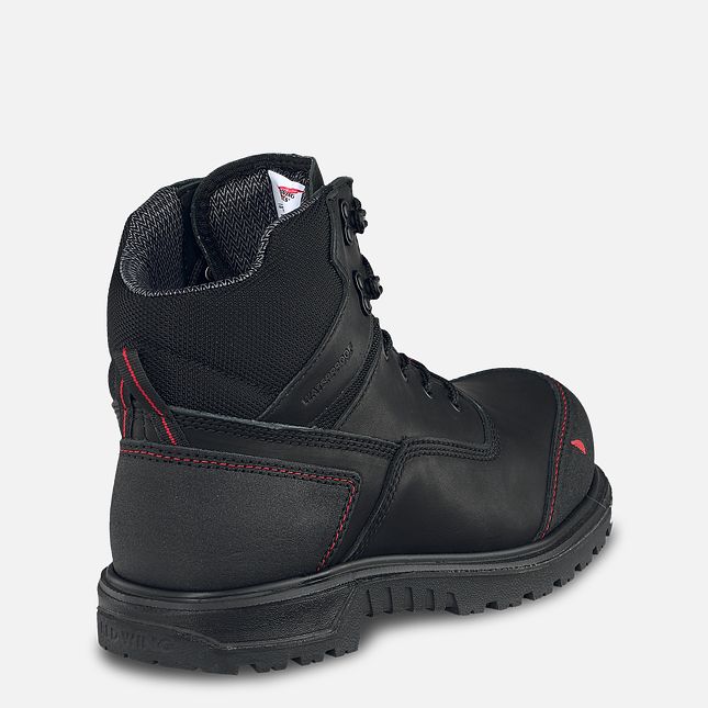 Red Wing 6-inch Waterproof Safety Toe Boot Black-Gray | CHYP-12659