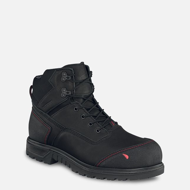 Red Wing 6-inch Waterproof Safety Toe Boot Black-Gray | CHYP-12659