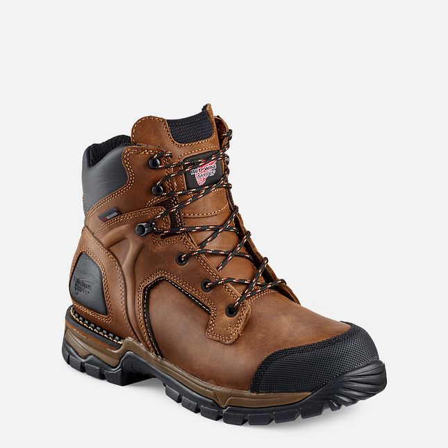 Red Wing 6-inch Waterproof Safety Toe Boot Rød | DLEV-20641