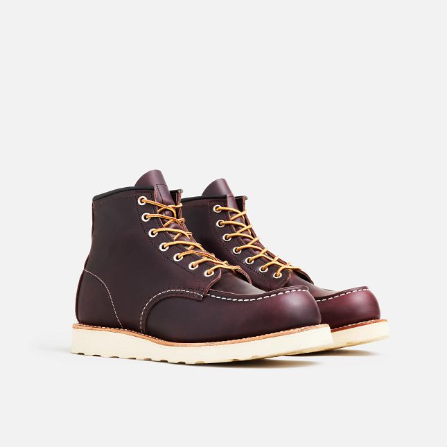 Red Wing 6-inch boot in Black Cherry Excalibur Leather | LNAV-96875