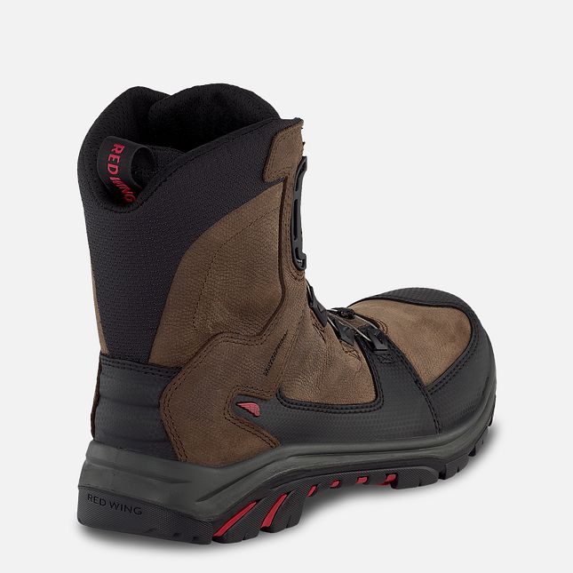 Red Wing 8-inch BOA®, Waterproof, CSA Safety Toe Boot Black-Red | WQYR-36978