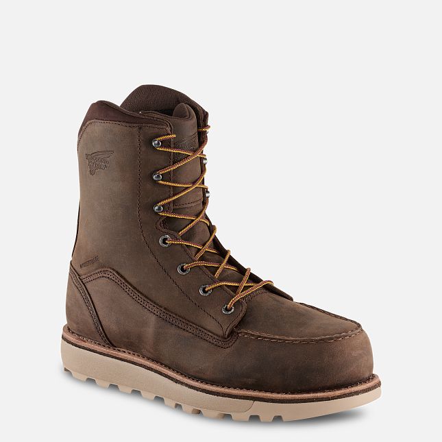 Red Wing 8-inch Waterproof Safety Toe Boot Tan | QFNJ-61728