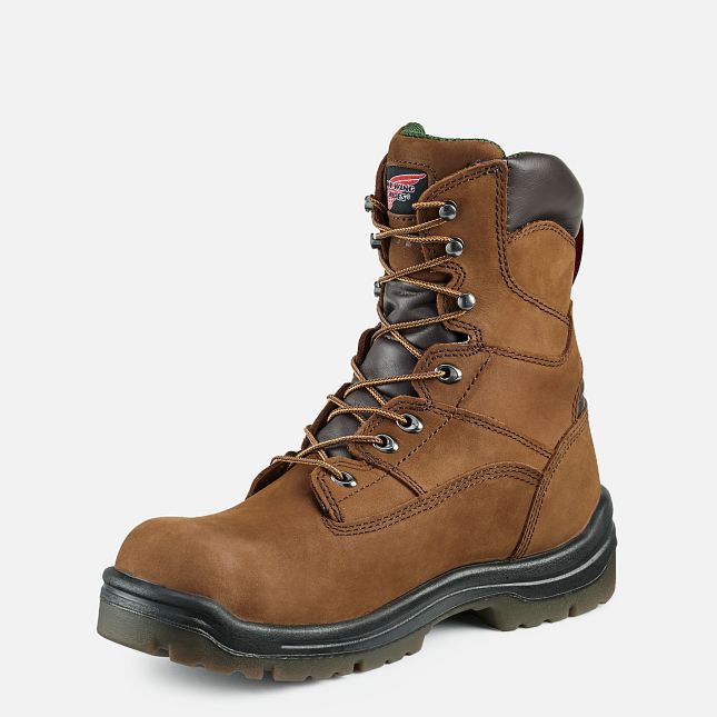 Red Wing 8-inch Waterproof Safety Toe Boot Brune | PUCY-09875