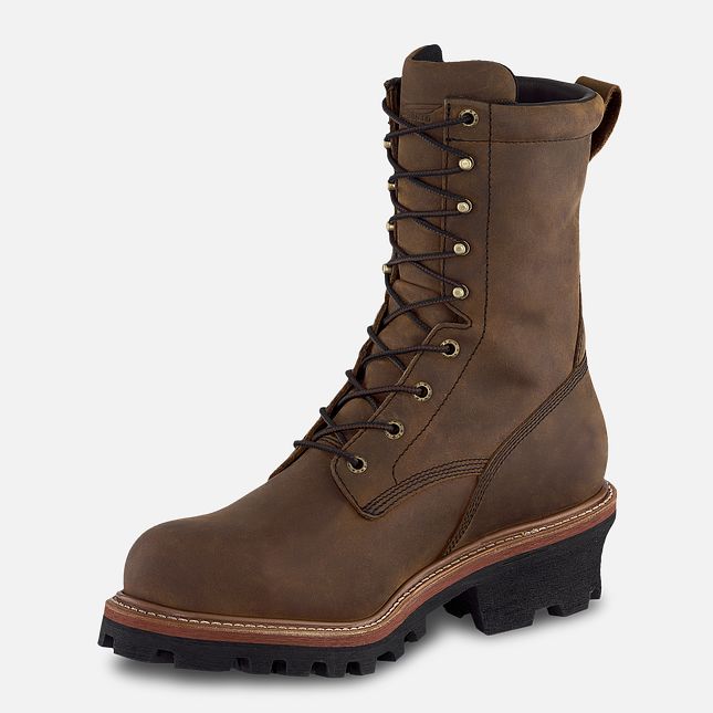 Red Wing 9-inch Insulated, Waterproof Safety Toe Logger Boot Svarte | UGMB-89136