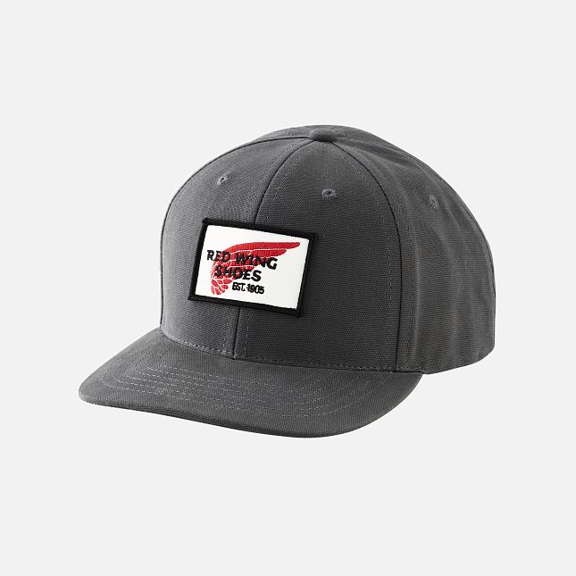 Red Wing Embroidered Logo Ball Cap in Gray | MQBX-72316