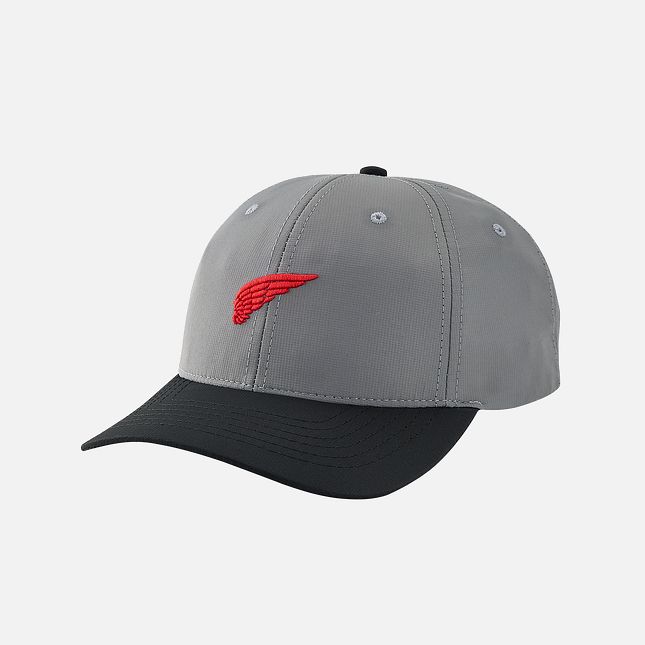 Red Wing Embroidered Wing Performance Ball Cap in Charcoal Gray | YVQI-45308