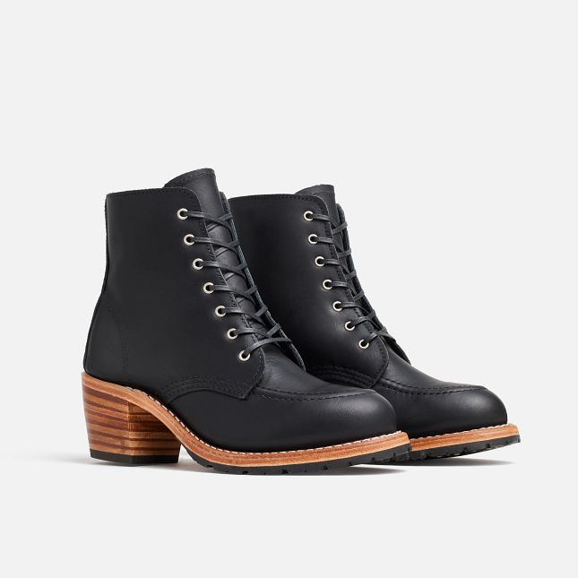 Red Wing Heeled Boot in Black Boundary Leather | VCGK-53249