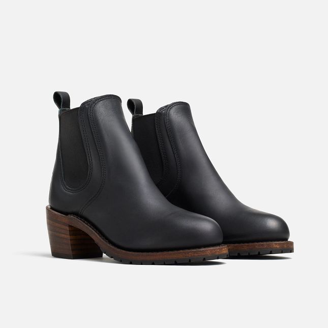 Red Wing Heeled Boot in Black Boundary Leather | ODEI-61952