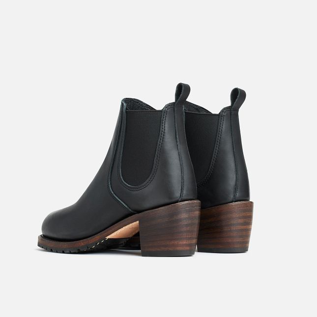 Red Wing Heeled Boot in Black Boundary Leather | ODEI-61952