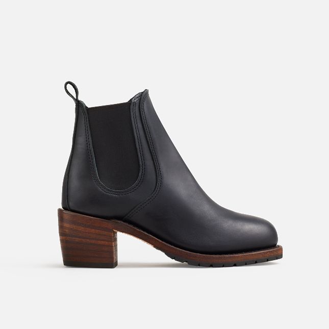 Red Wing Heeled Boot in Black Boundary Leather | ODEI-61952