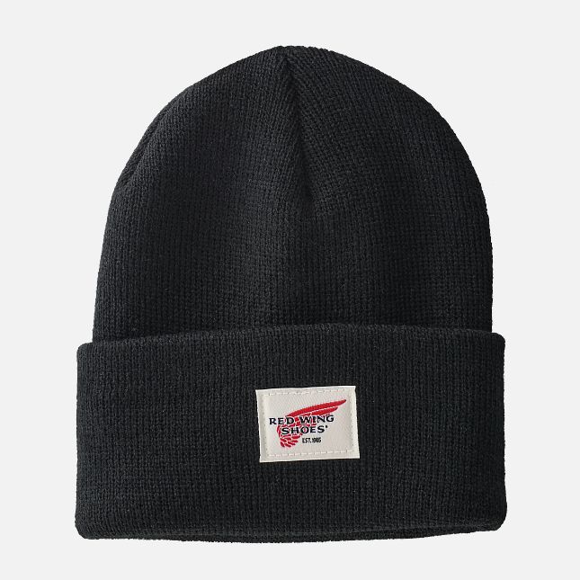 Red Wing Kids Cuffed Beanie Hat in Black | XOJA-76528