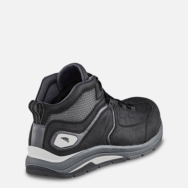 Red Wing Waterproof Safety Toe Athletic Work Shoe Black-Charcoal | IHAQ-64081